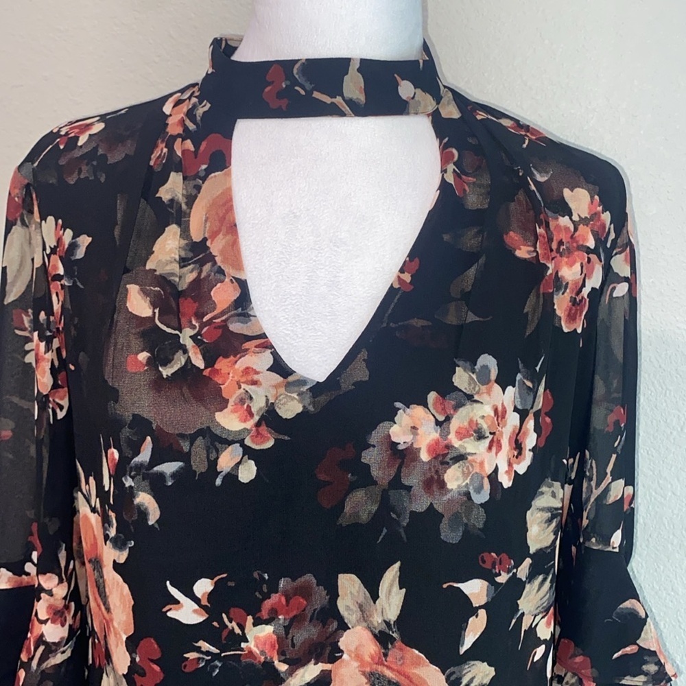 White House Black Market Orange Sheath Dress with Bell Sleeves, Women's Sz Small - Picture 4 of 11